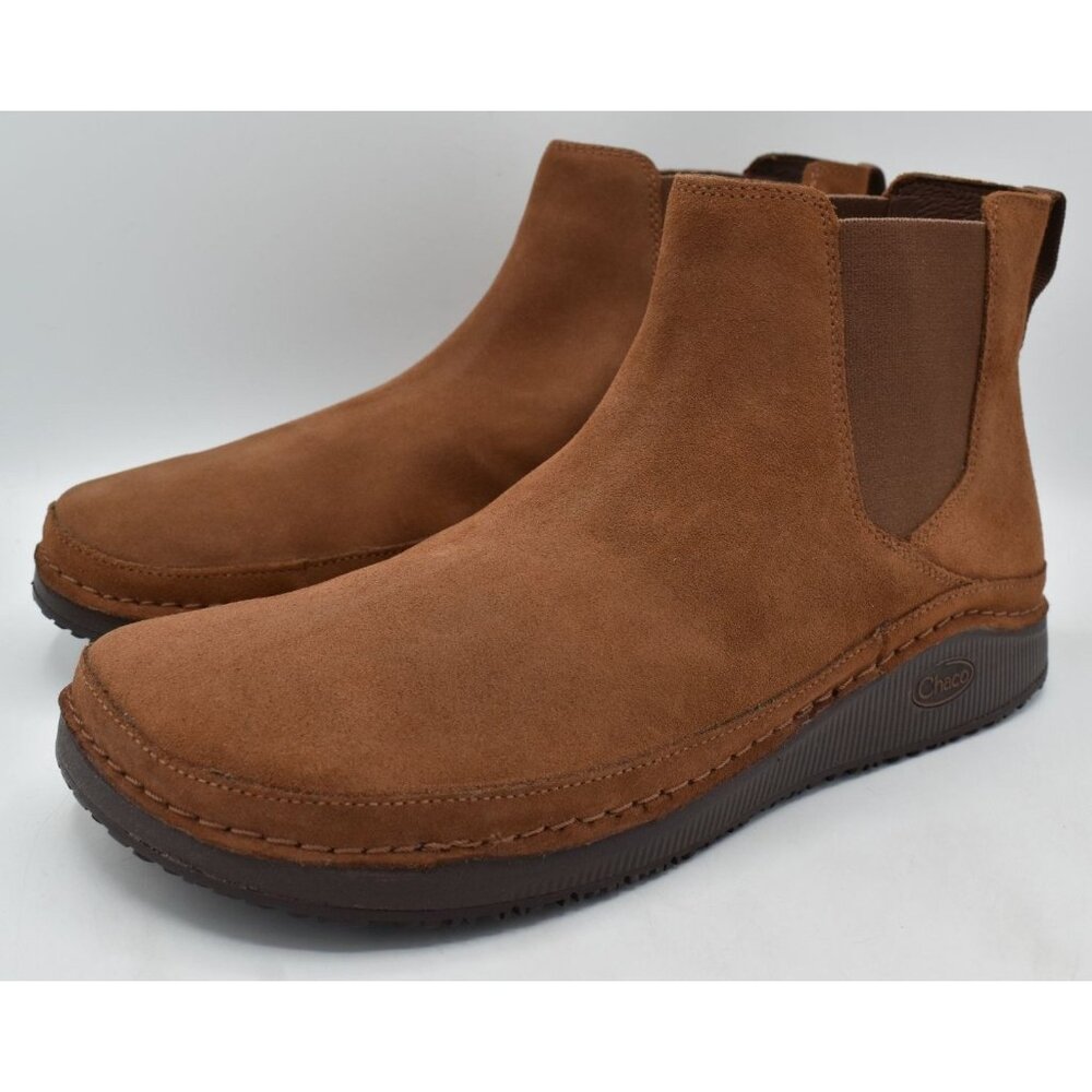 Chaco Mens Size 13 Paonia Cinnamon Brown Suede Chelsea Boots‎ Shoes